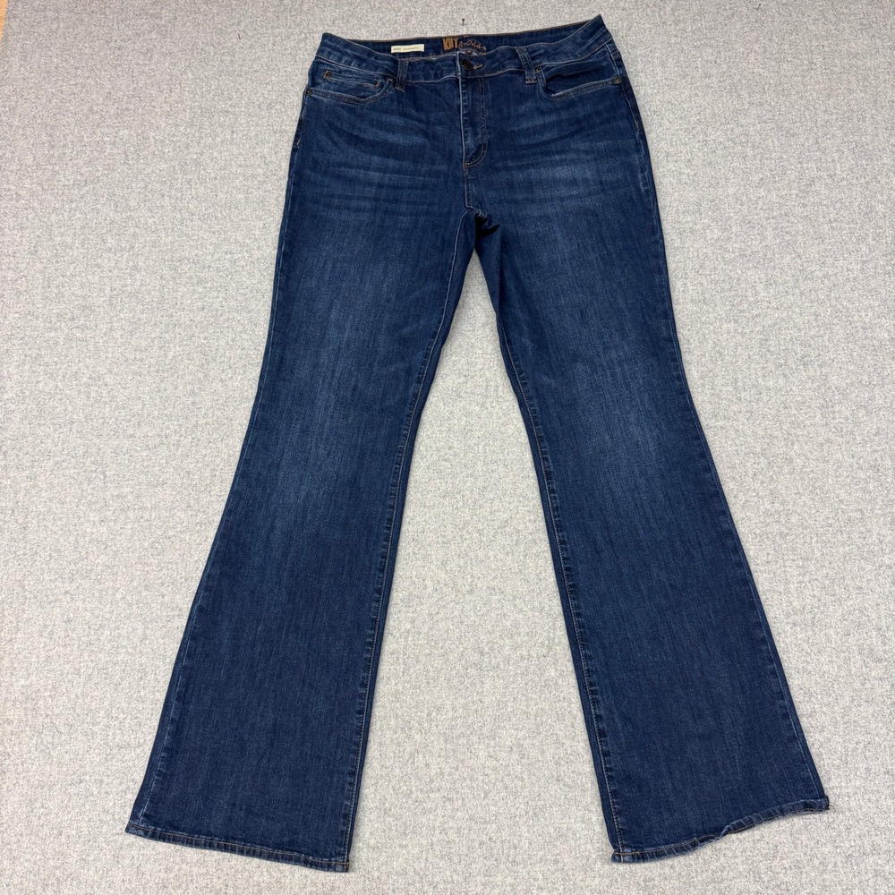 KUT from the Kloth Nicole Bootcut Jeans Size 16 Blue High Rise Stretch Denim